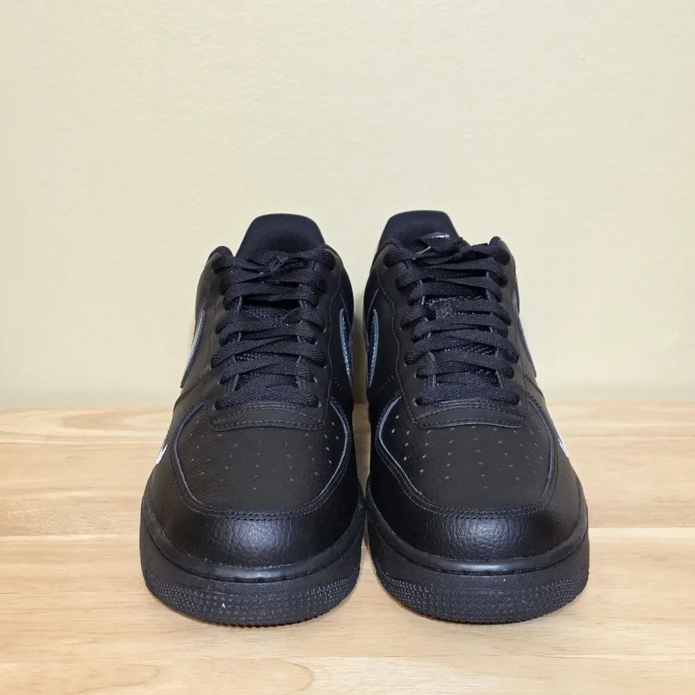Nike Air Force 1 '07 Low Black Blue Lightning Grey FD0654-001 Men's Size 11